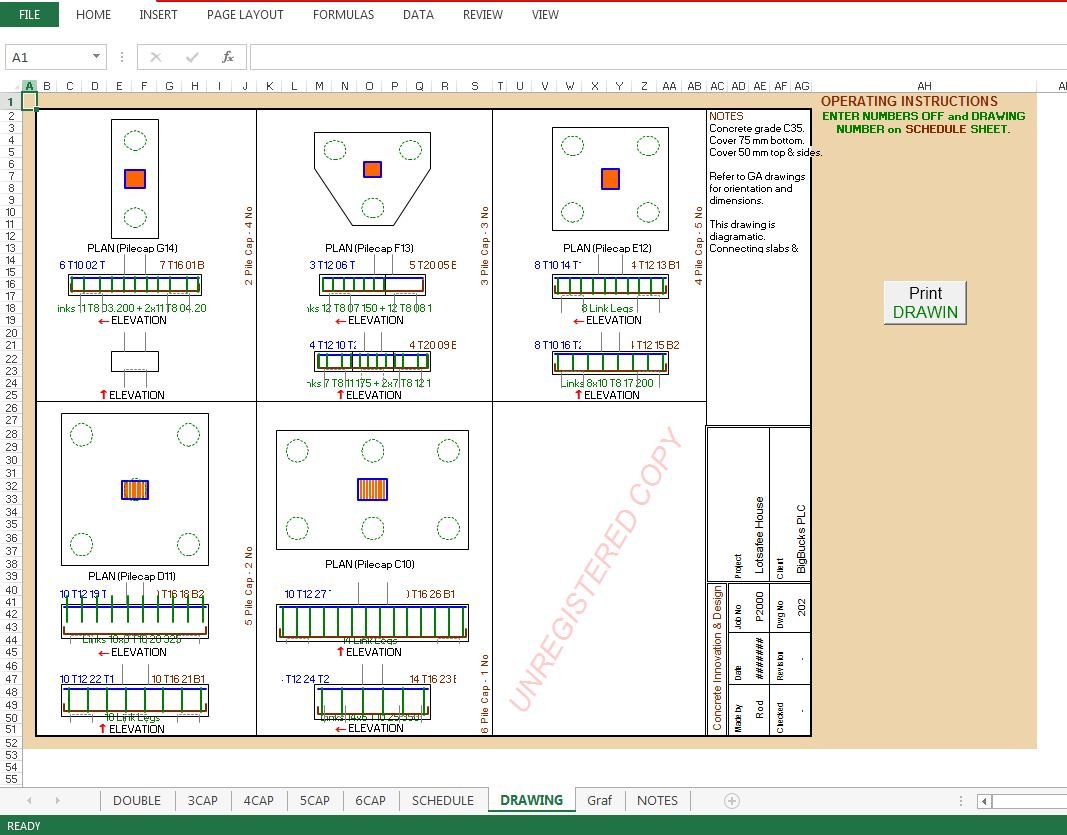 Pile Cap Design Excel Sheet - Design Talk