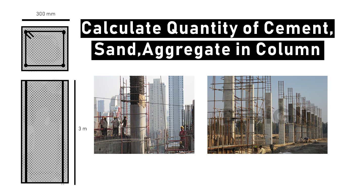 Calculate Quantity of Cement,Sand,Aggregate in Column