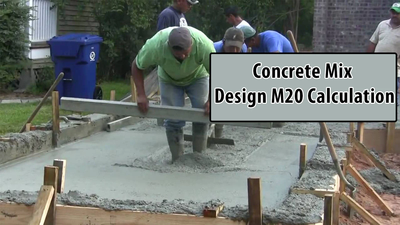 Concrete Mix Design M20 Online Civil