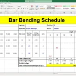 Bar Bending Schedule Sample Excel Sheet