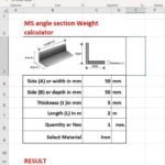 MS Angles Weight Calculator