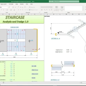 Staircase Analysis and Design Excel Sheet