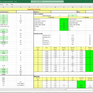 Design Pile Cap Footing Excel Sheet