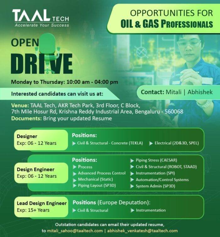TAAL TECH Accelerate Your Success OPPORTUNITIES FOR OIL & GAS PROFESSIONALS