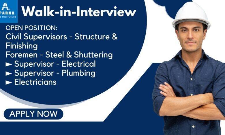 Walk-in-Interview at Aparna Constructions