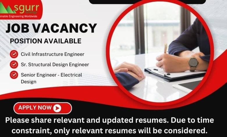 Job Openings for Civil and Electrical Engineers in SgurrEnergy